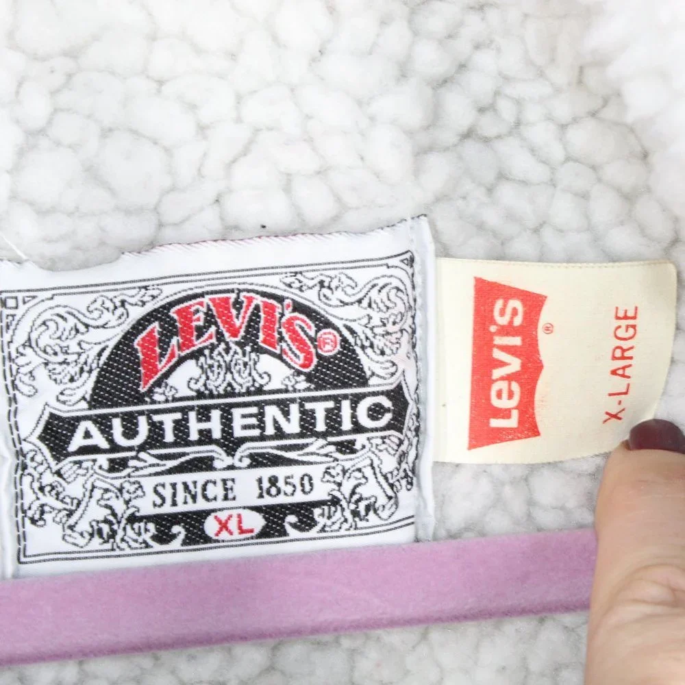 Levi's Mens Blue Cotton Polyester Lined Denim Jacket Size XL - Picture 10 of 12